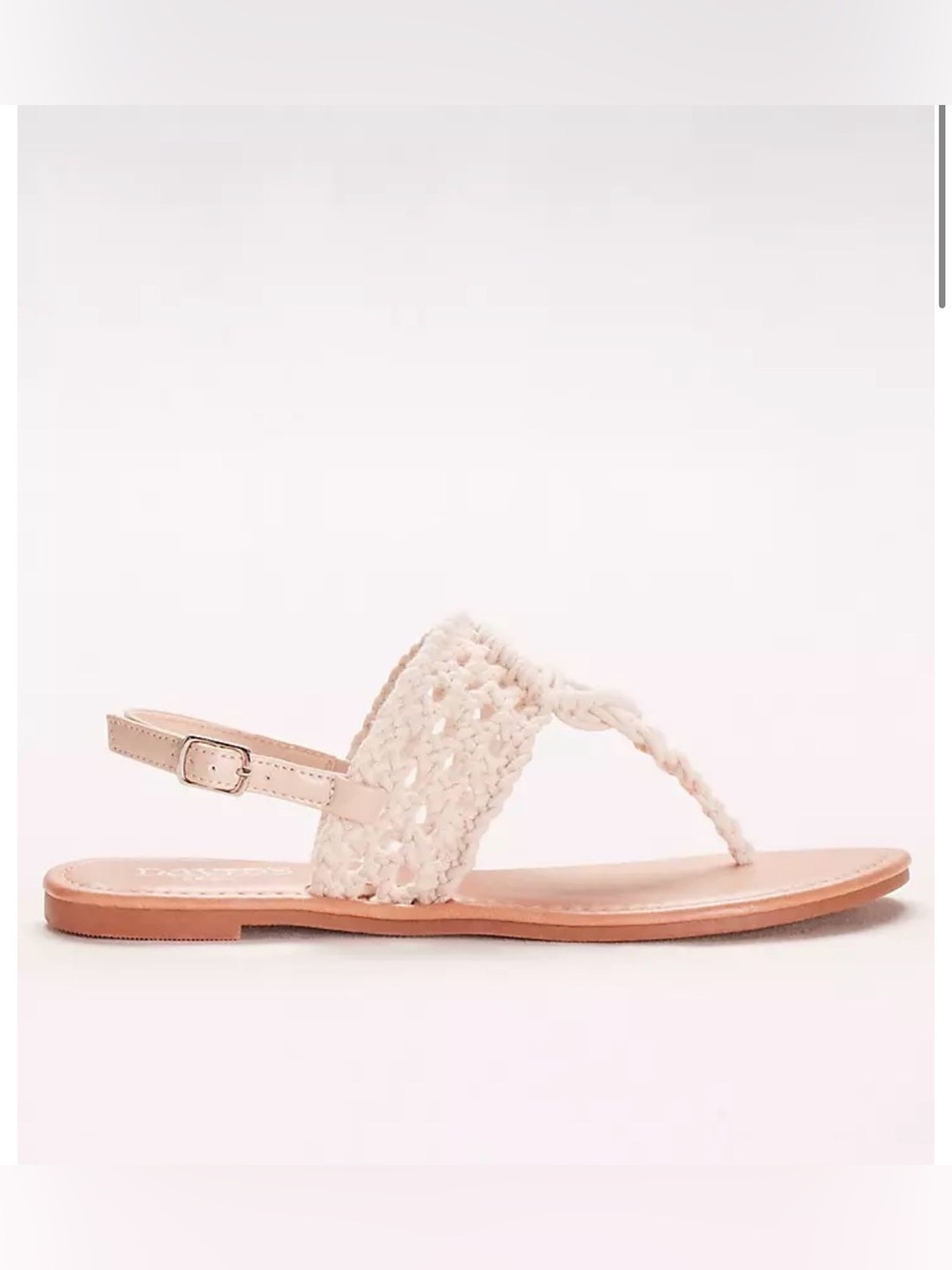 2 for $15 sale: David’s ivory/ cream knit crochet macramé Sandals (8/9) - Picture 2 of 5